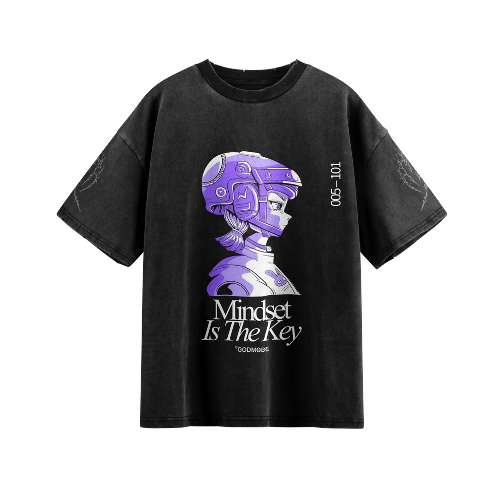 02 MINDSET IS THE KEY WASHED // T-SHIRT